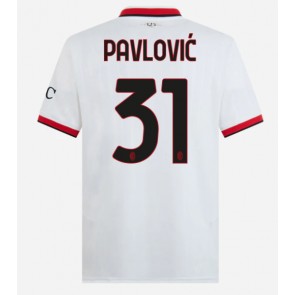 AC Milan Strahinja Pavlovic #31 Udebanetrøje 2024-25 Kort ærmer